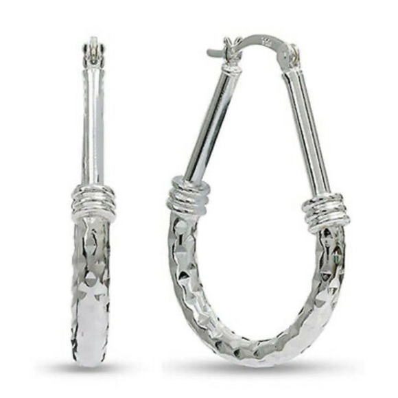 NEW Sterling silver Pear shape Earrings - Picture 2 of 4